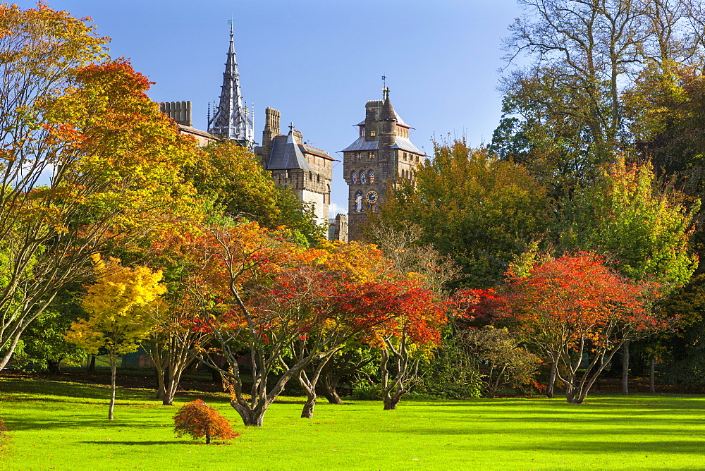 Cardiff Castle, Bute Park, Cardiff, Wales, United Kingdom, Europe 