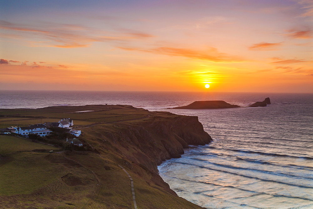 Rhossili Bay, Worms End, Gower, Wales, United Kingdom, Europe