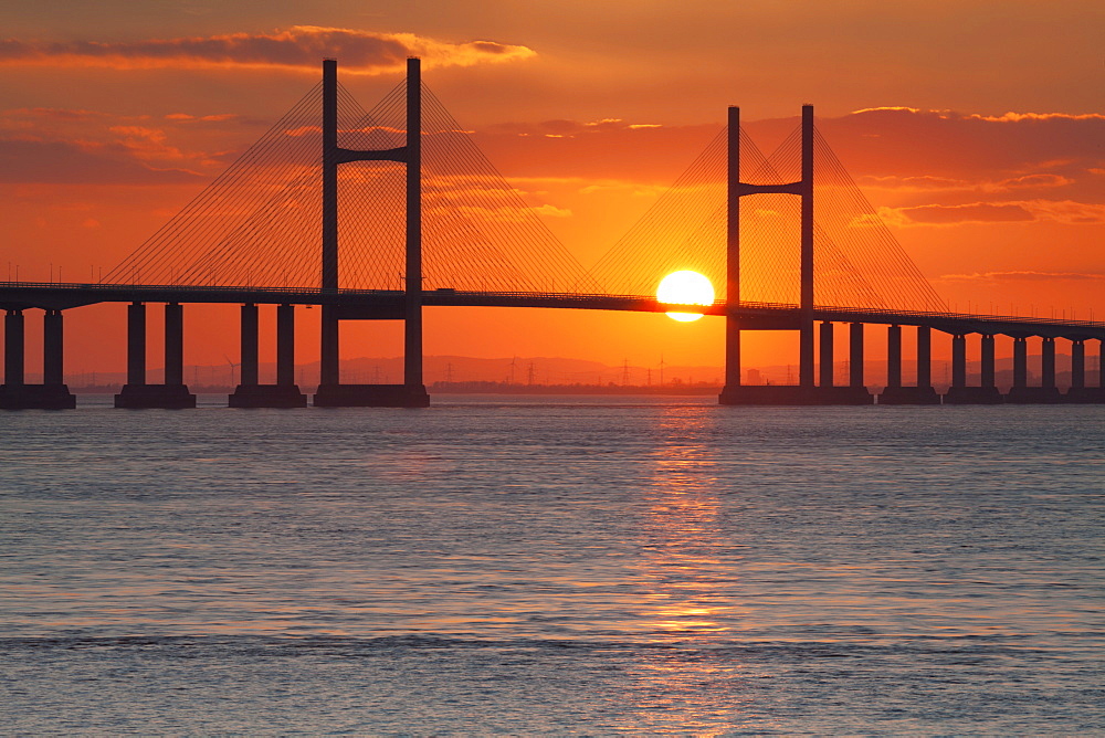 Second Severn Crossing Bridge over the River Severn, southeast Wales, Wales, United Kingdom, Europe