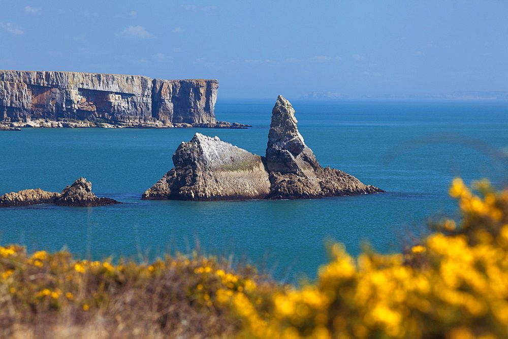 Church Rock, Broad Haven Beach, Pembrokeshire, West Wales, Wales, United Kingdom, Europe