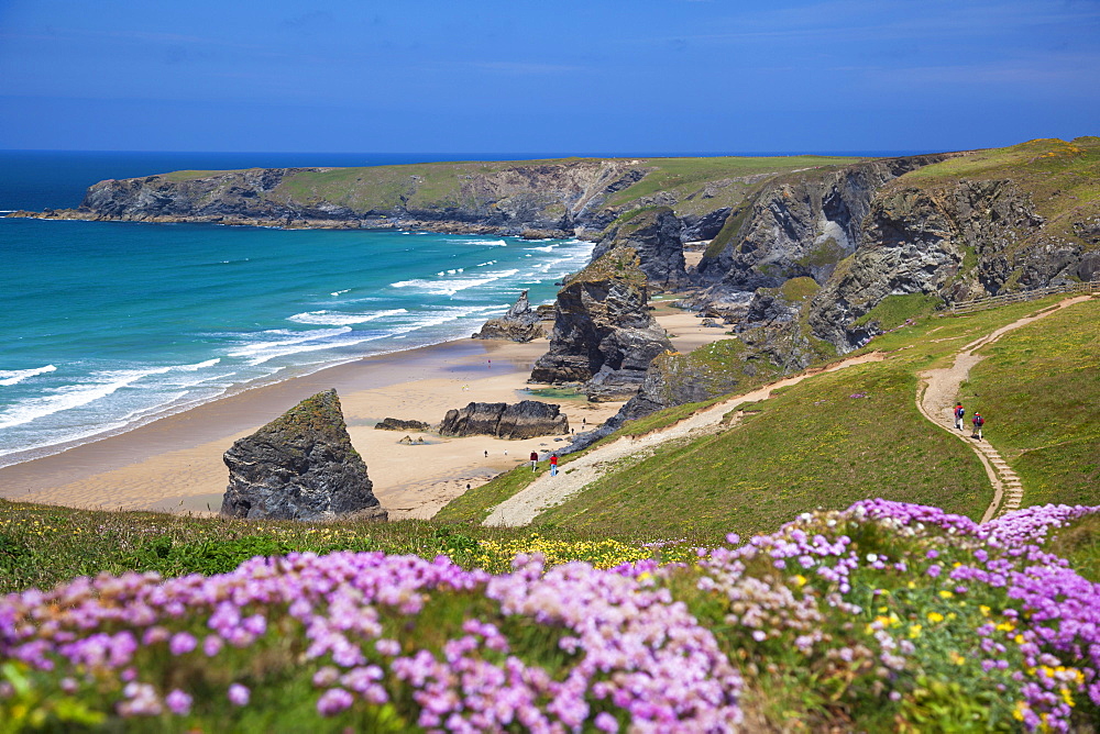 Bedruthan Steps, Newquay, Cornwall, England, United Kingdom, Europe