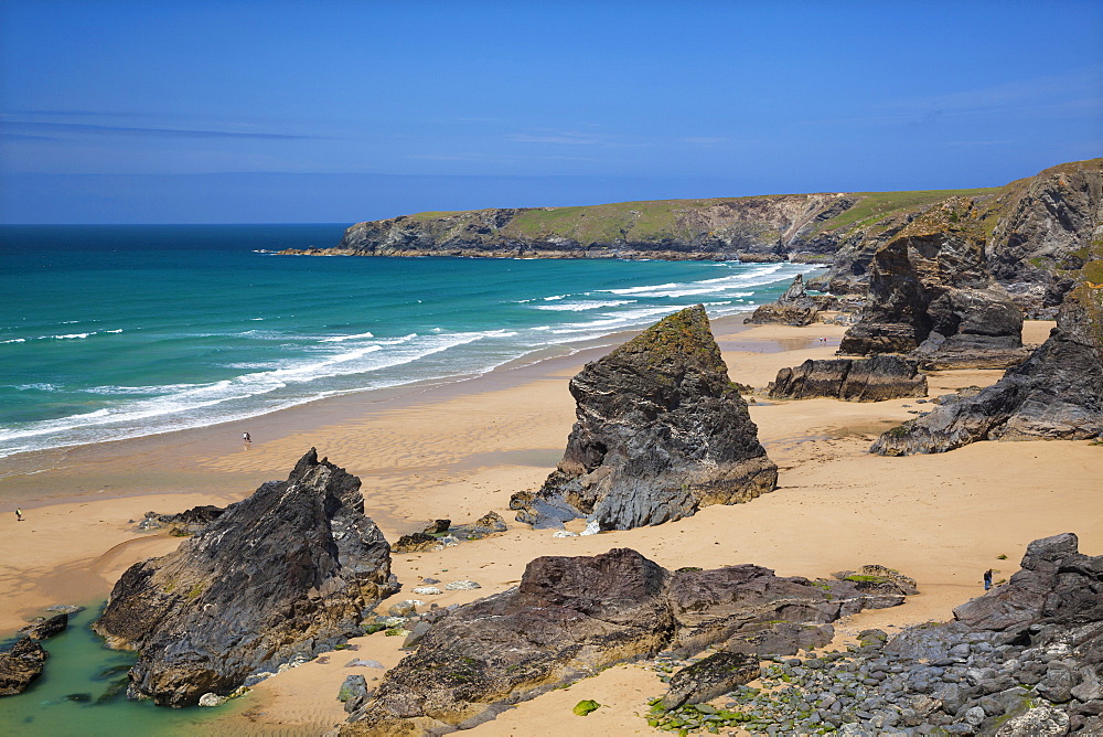 Bedruthan Steps, Newquay, Cornwall, England, United Kingdom, Europe