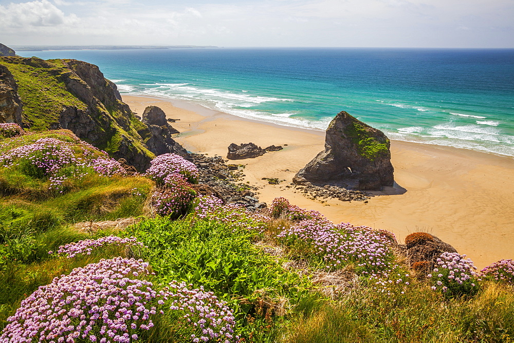 Bedruthan Steps, Newquay, Cornwall, England, United Kingdom, Europe