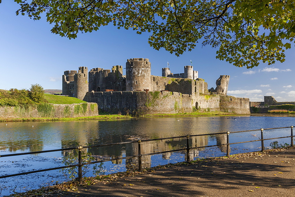 Caerphilly Castle, Cardiff, Wales, United Kingdom, Europe