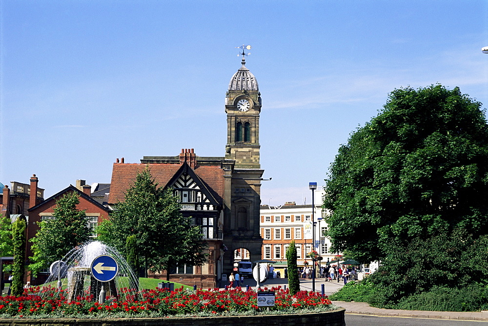 Market Place and Guild Hall, Derby, Derbyshire, England, United Kingdom, Europe