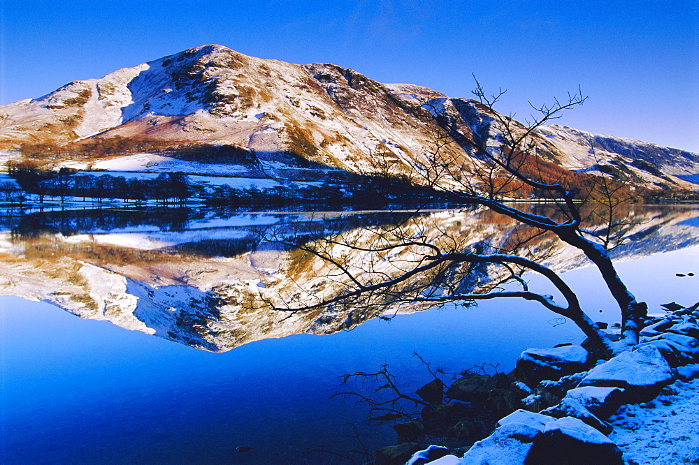 Buttermere in Winter, Lake District, Cumbria, England, UK 