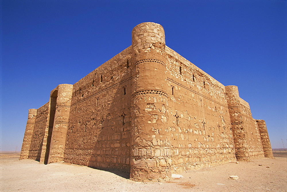 Exterior of Qasr al-Harana, an Omayyad desert castle, Jordan, Middle East