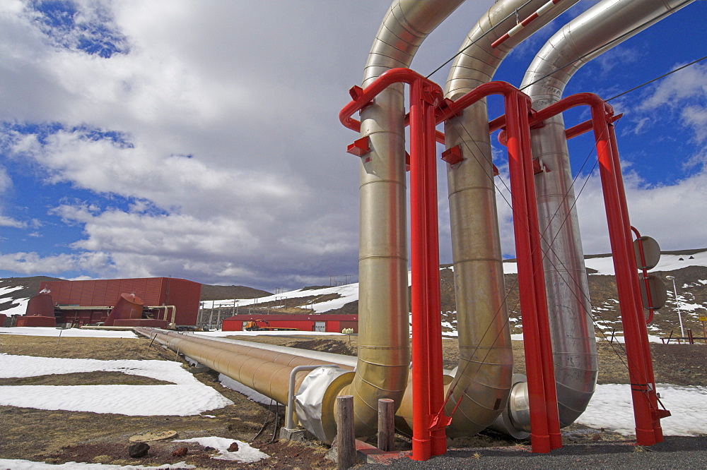 Krafla geothermal power station, Kroflustod, near Lake Myvatn, North area, Iceland, Polar Regions