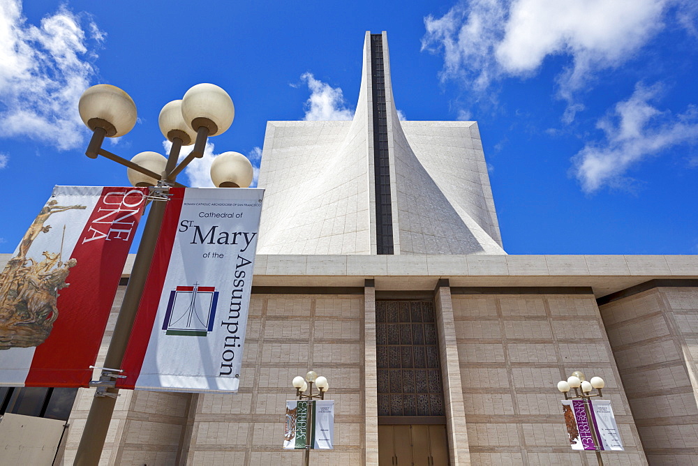 St. Mary's cathedral (The Cathedral of St. Mary of the Assumption), a Catholic cathedral, San Francisco, California, United States of America, North America