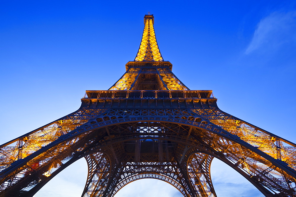 Eiffel Tower in the evening, Paris, France, Europe