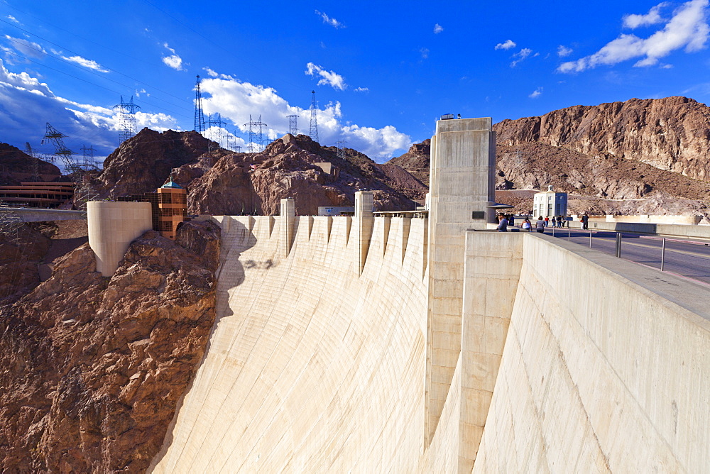 Hoover Dam wall, Boulder City, Nevada, United States of America, North America 