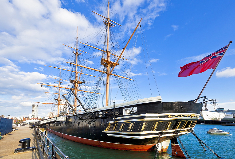 HMS Warrior in the docks Portsmouth Historic Dockyard, Portsmouth, Hampshire, England, United Kingdom, Europe