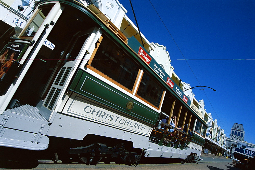 City tram, Christchurch, Canterbury, South Island, New Zealand, Pacific