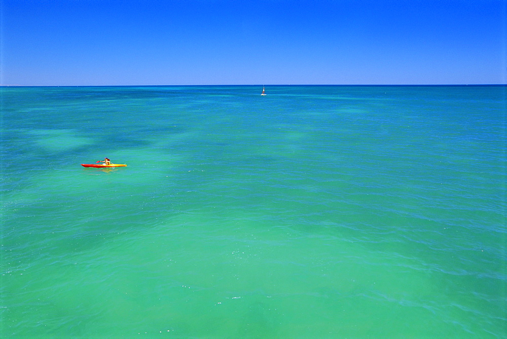 Canoeist, Glenelg, Adelaide, South Australia, Australia, Pacific