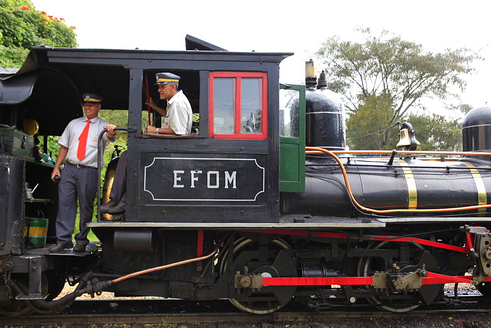 Part of the Estrada de Ferro Oeste de Minas (West Minas Railway), created in 1878, the 13km line from Tiradentes to Sao Joao Del Rei is the oldest working line in Brazil, Tiradentes, Minas Gerais, Brazil, South America