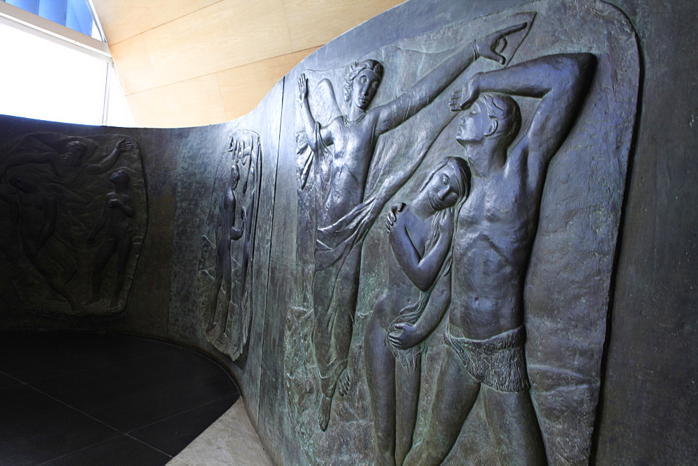 Sao Francisco de Assis church built in 1943 by architect Oscar Niemeyer, with mural by Candido Portinari, Belo Horizonte, Minas Gerais, Brazil, South America