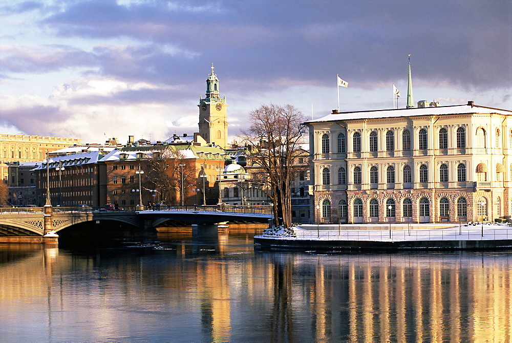 City in winter, Stockholm, Sweden, Scandinavia, Europe