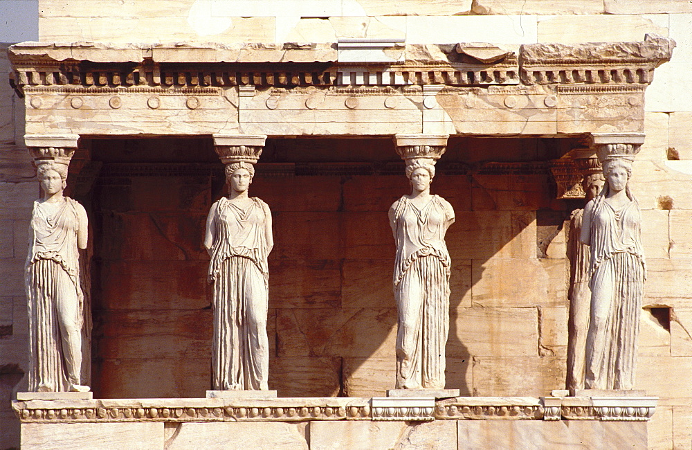 The Caryatids of the Erechteion (the Porch of the Caryatids or Six Maidens), The Acropolis