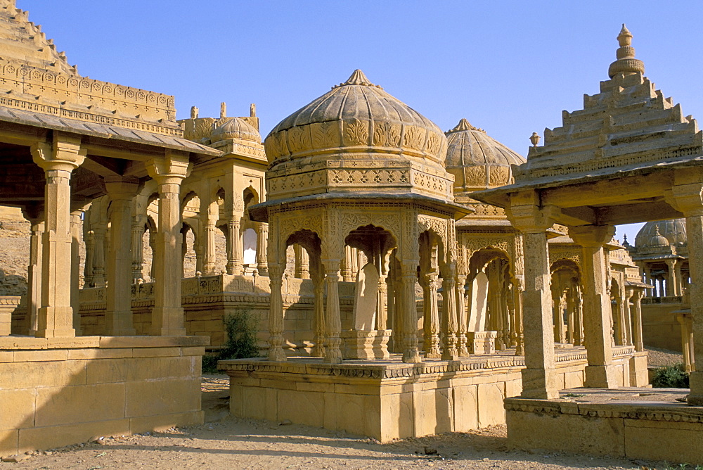 Cenotaphs of the maharajahs, Jaisalmer, Rajasthan state, India, Asia