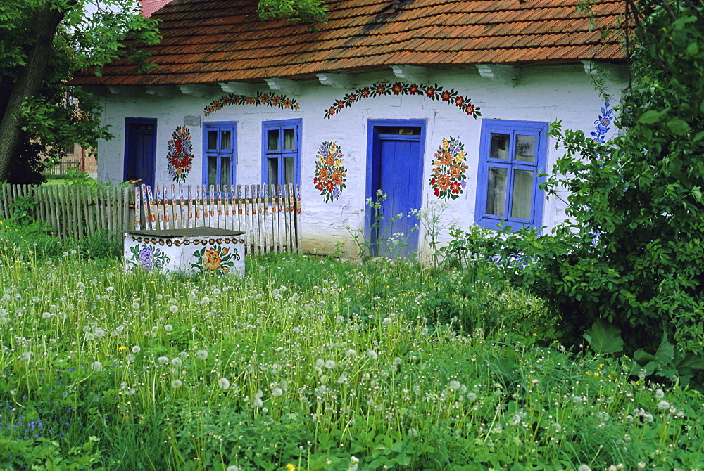 Painted house, Zalipie, Little Poland, Poland