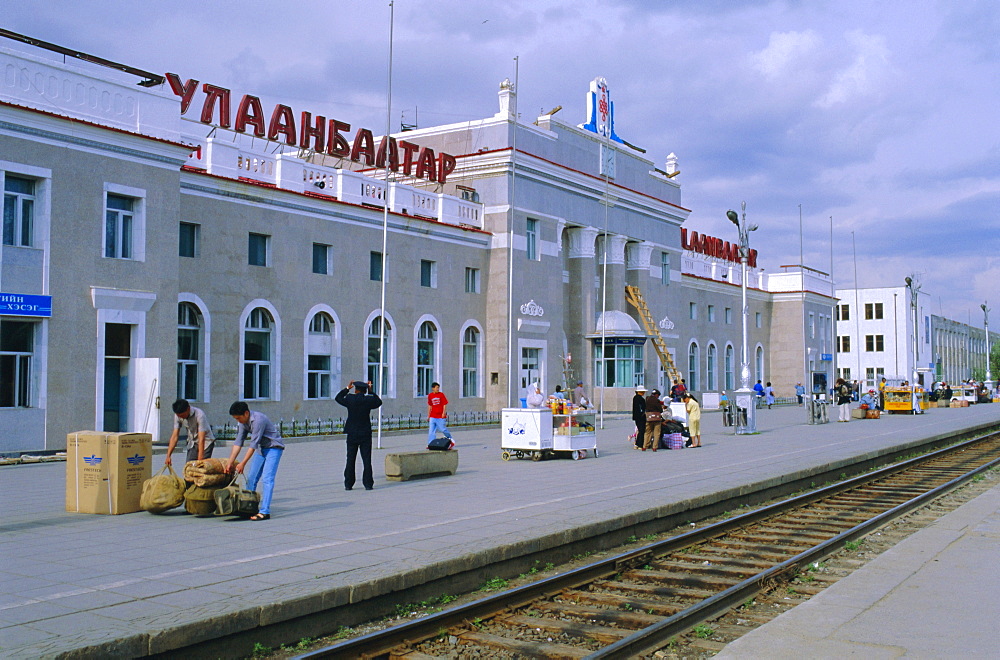 Oulaan Bator Station, Trans-Mongolian train, Mongolia, Asia