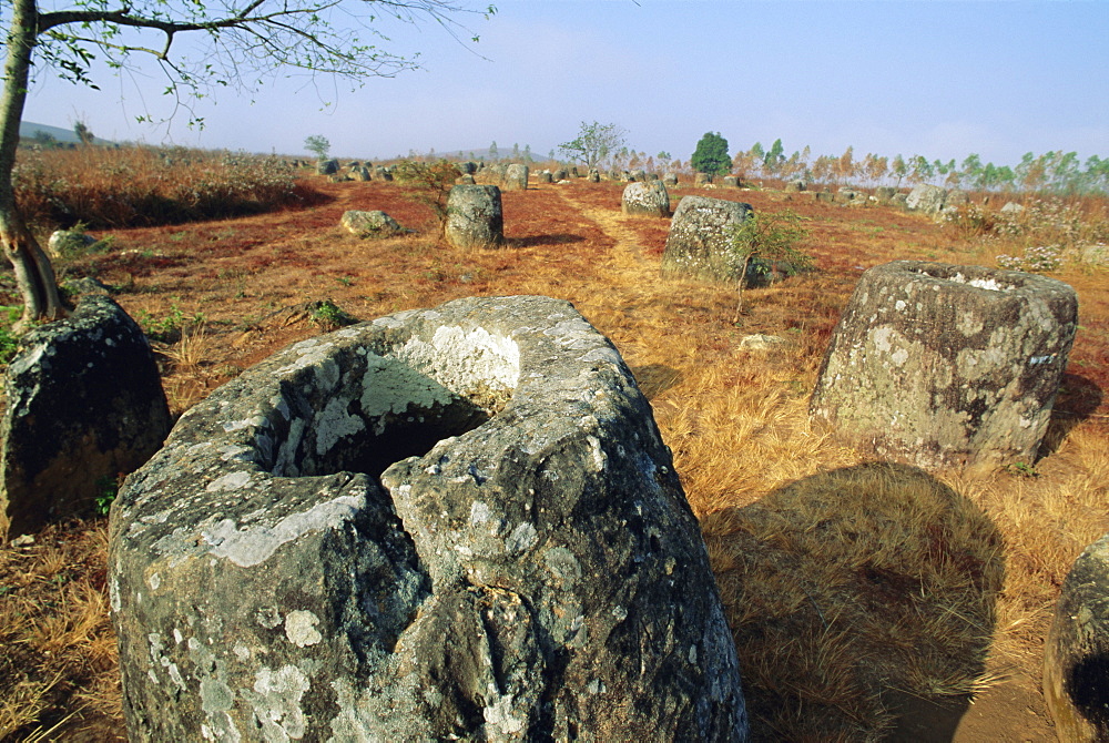 The 2000 year old Plain of Jars, Xieng Khuang Province, Laos, Asia