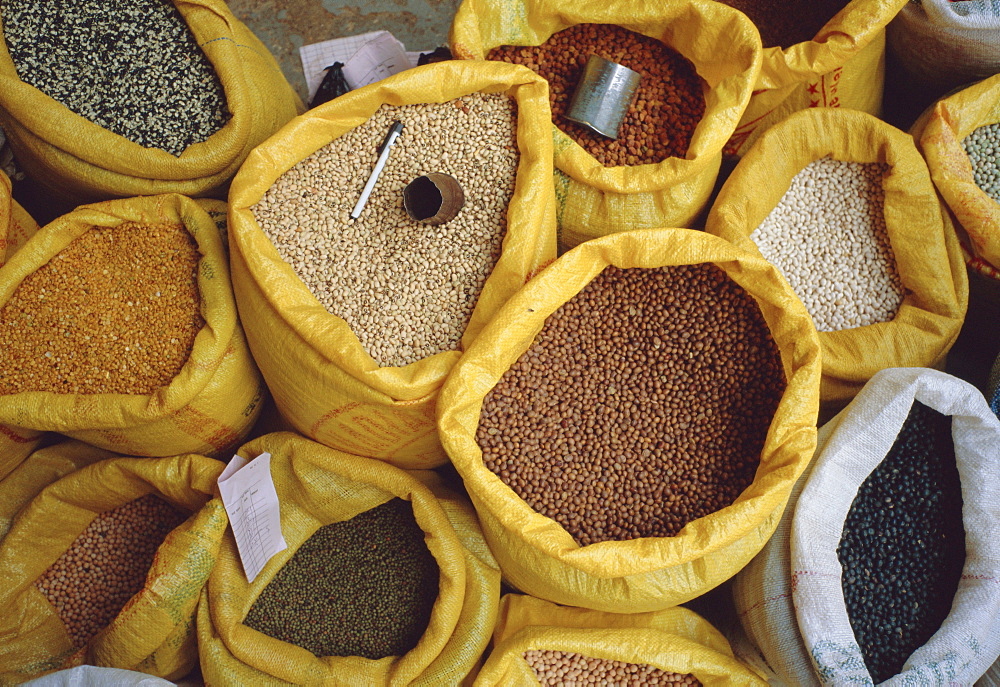 Spices for sale, Kathmandu, Kathmandu Valley, Nepal, Asia