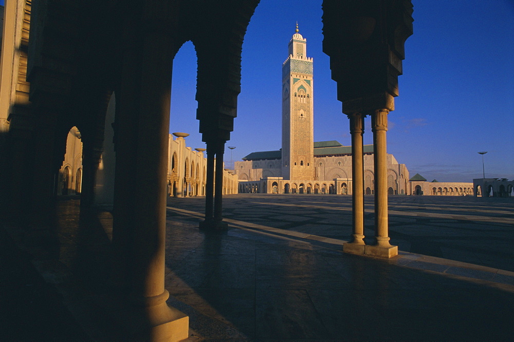 The new Hassan II mosque, Casablanca, Morocco, North Africa, Africa