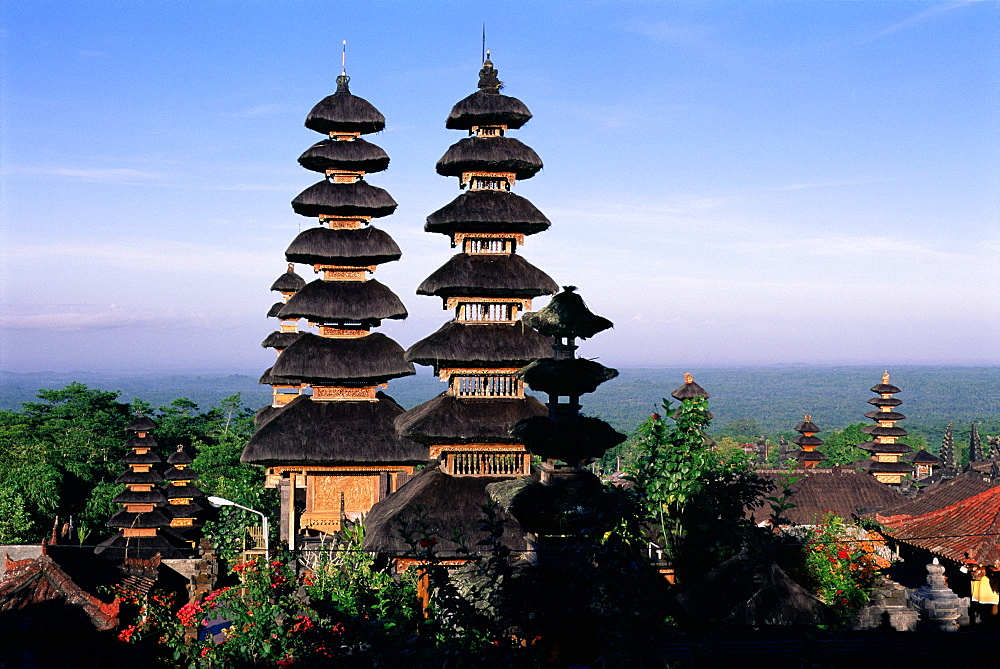 Pagoda towers, Pura Besakih Temple, Bali, Indonesia, Asia