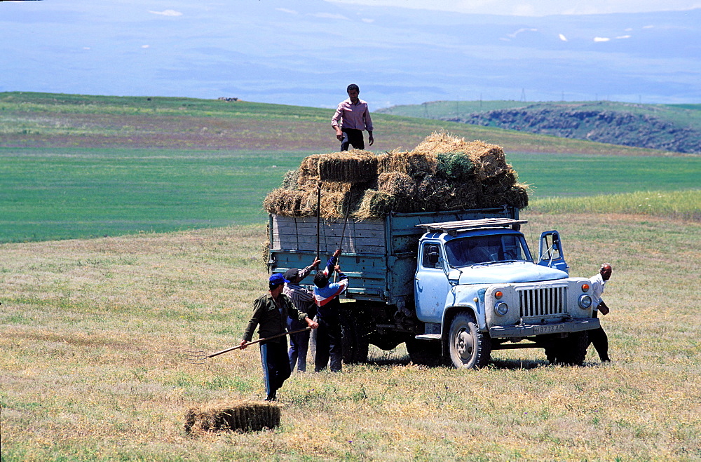 Farmers, Salchivank, Lake Sevan, Armenia, Asia