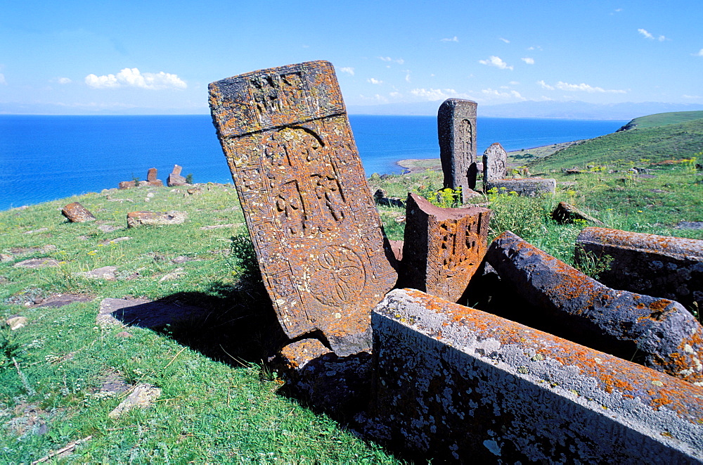 Cemetery, Salohivank, Lake Sevan, Armenia, Asia