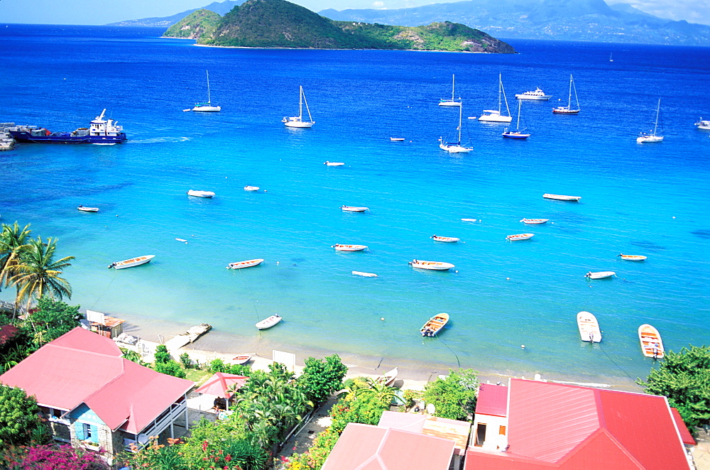 Aerial view, Les Saintes, Guadeloupe, Caribbean, Central America