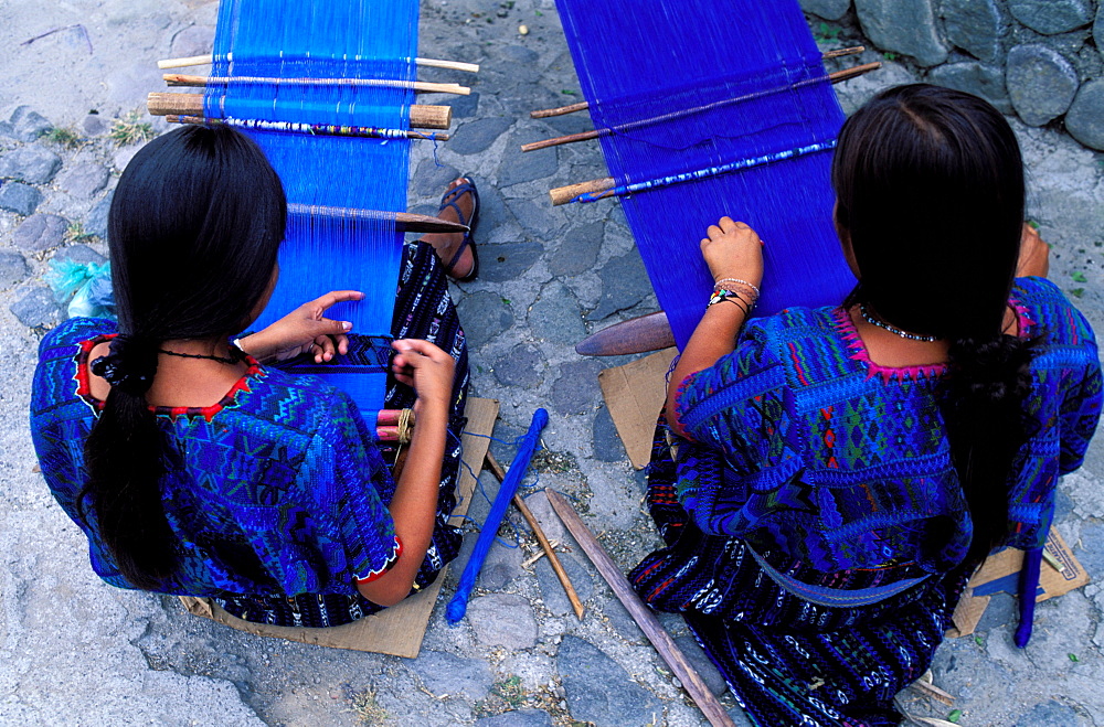 Weaving, Santa Catarina Palopo, Lake Atitlan, Guatemala, Central America