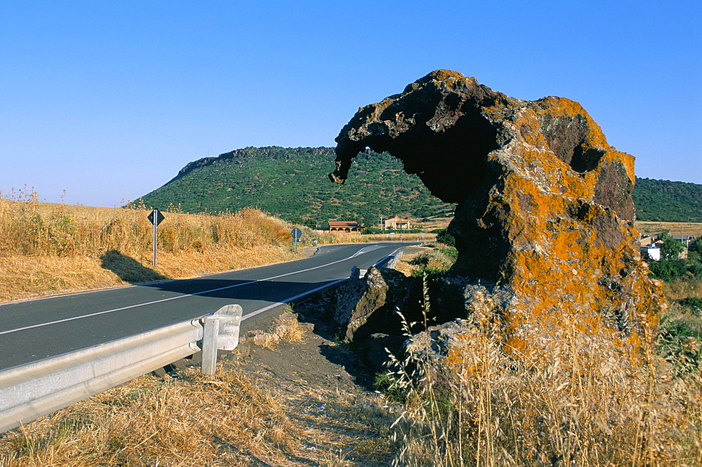 Elephant rock, Castelsardo, Sassari province, island of Sardinia, Italy, Mediterranean, Europe