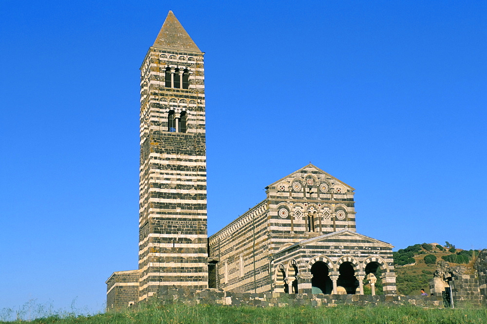 Santa Trinita di Saccargia church, Sassari, island of Sardinia, Italy, Mediterranean, Europe