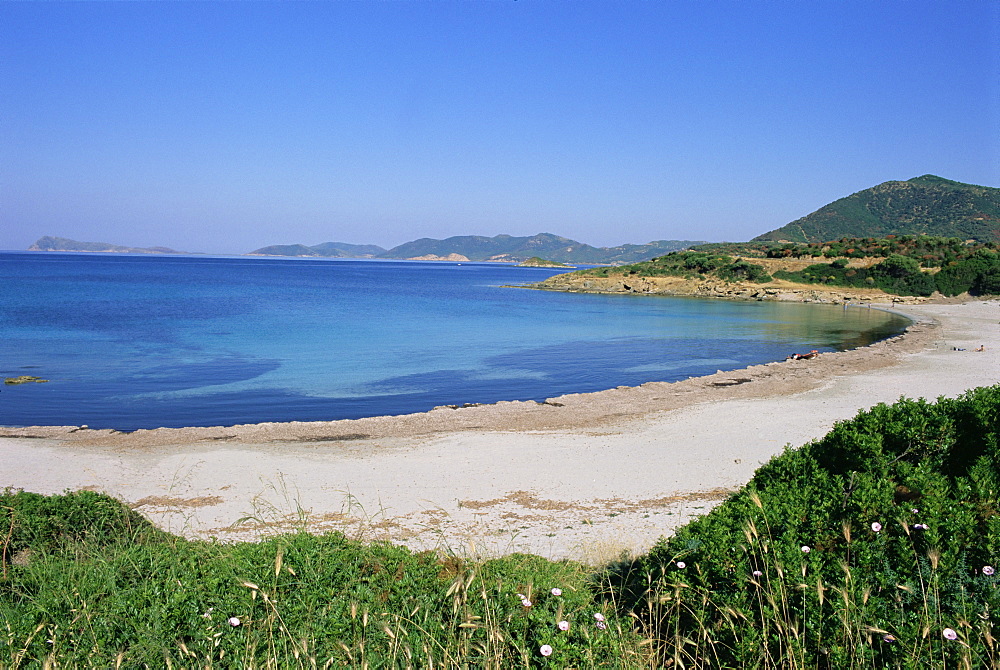 Chia beach, south coast, island of Sardinia, Italy, Mediterranean, Europe