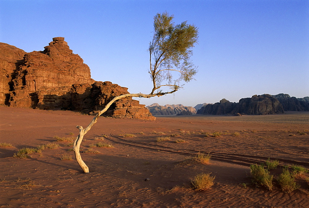 Desert landscape, Wadi Rum, Jordan, Middle East