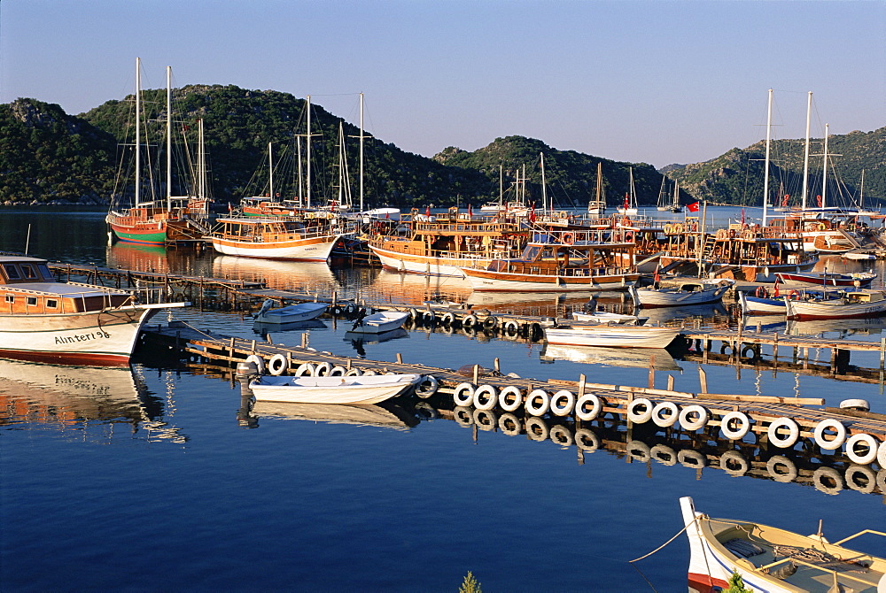 Village of Ucagiz, Kekova Bay, Lycia, Anatolia, Turkey, Asia Minor, Asia