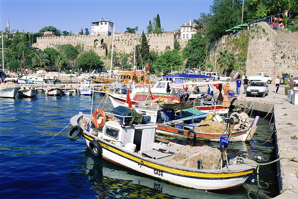 Harbour and waterfront, Antalya, Lycia, Anatolia, Turkey, Asia Minor, Asia