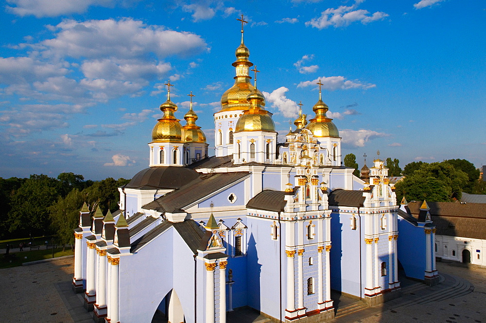 Golden domes of St. Michael Monastery, Kiev, Ukraine, Europe 