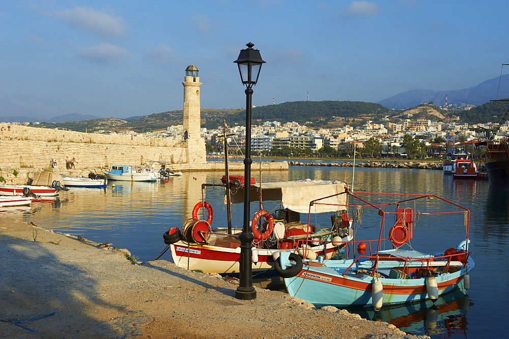 Venetian port of Rethymnon, Crete, Greek Islands, Greece, Europe