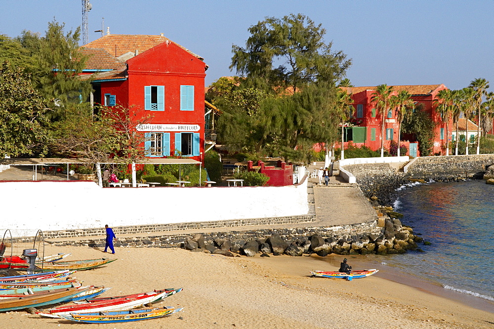 The Beach, Island of Goree (Ile de Goree), UNESCO World Heritage Site, Senegal, West Africa, Africa 