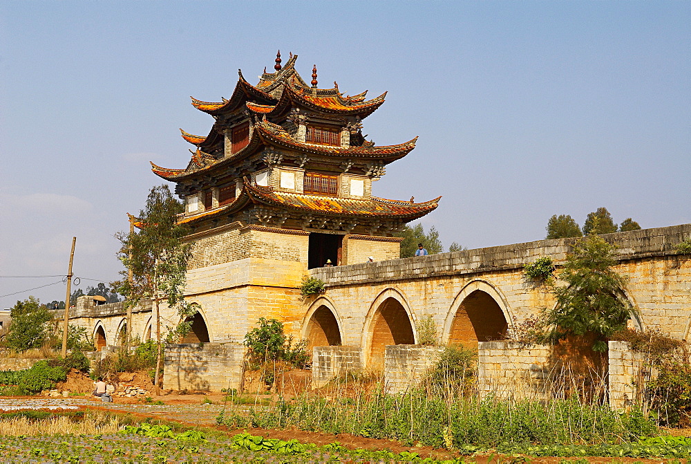 Double Dragon Bridge around Jianshui, Yunnan, China, Asia 