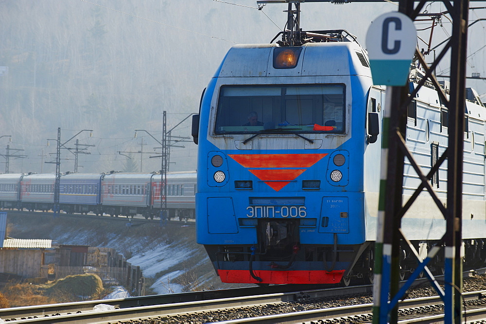 Trans-Siberian train in Siberia, Russia, Eurasia