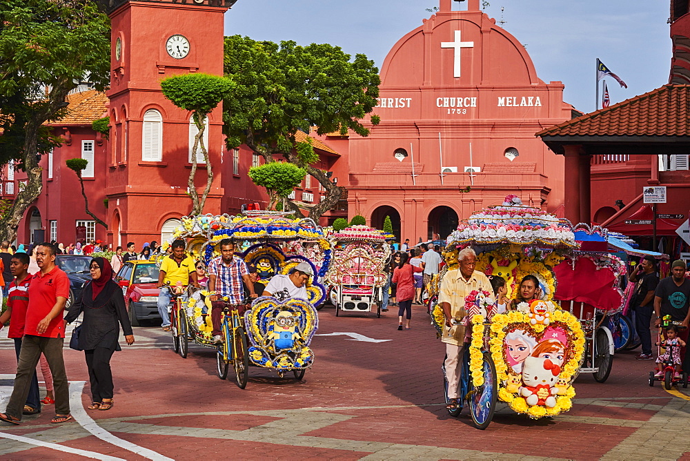 Christ Church, 1753, Malacca, UNESCO World Heritage Site, Malacca State, Malaysia, Southeast Asia, Asia