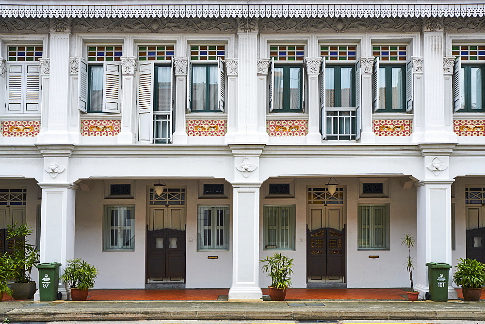 Peranakan houses in Euros District at the east of the city, Singapore, Southeast Asia, Asia