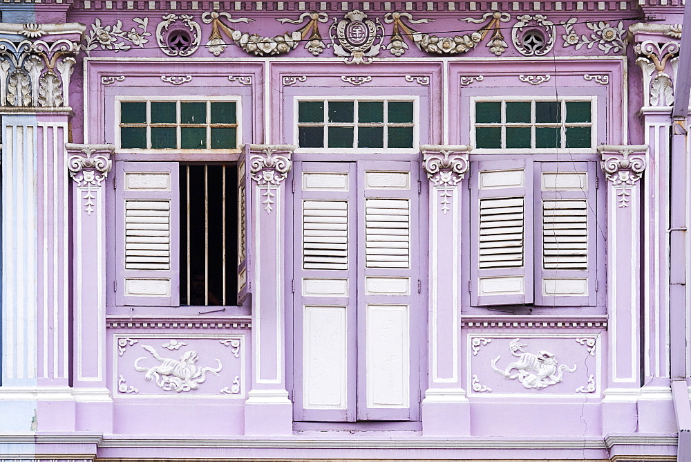 Peranakan houses in Euros District at the east of the city, Singapore, Southeast Asia, Asia