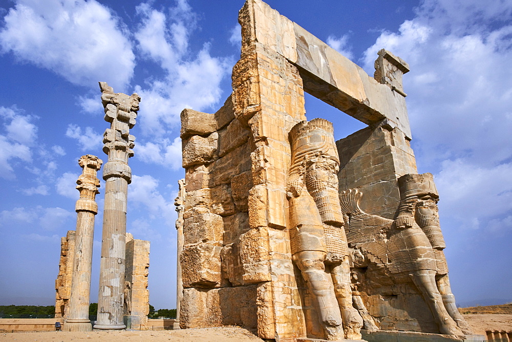 Achaemenid archaeological site, Propylon, Gate of All Nations, Persepolis, UNESCO World Heritage Site, Fars Province, Iran, Middle East