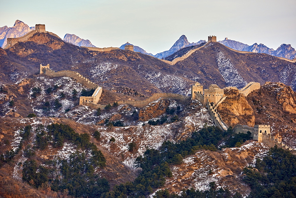 View of the Jinshanling and Simatai sections of the Great Wall of China, Unesco World Heritage Site, China, East Asia