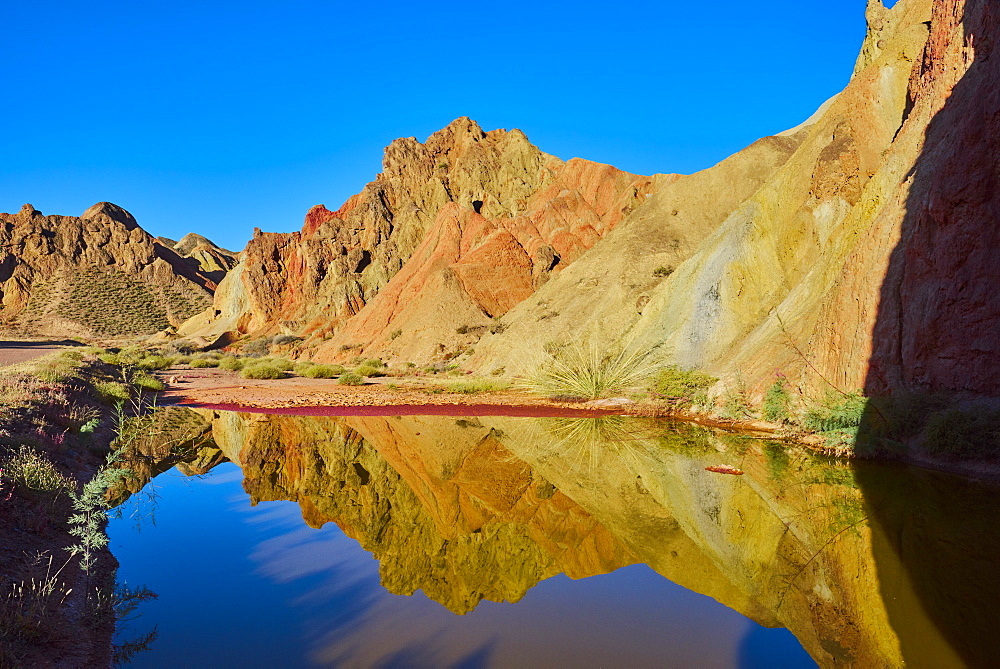 Colorful Danxia landform in Zhangye, UNESCO World Heritage Site, Gansu Province, China, Asia